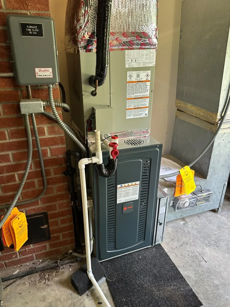 Indoor HVAC equipment in a utility space